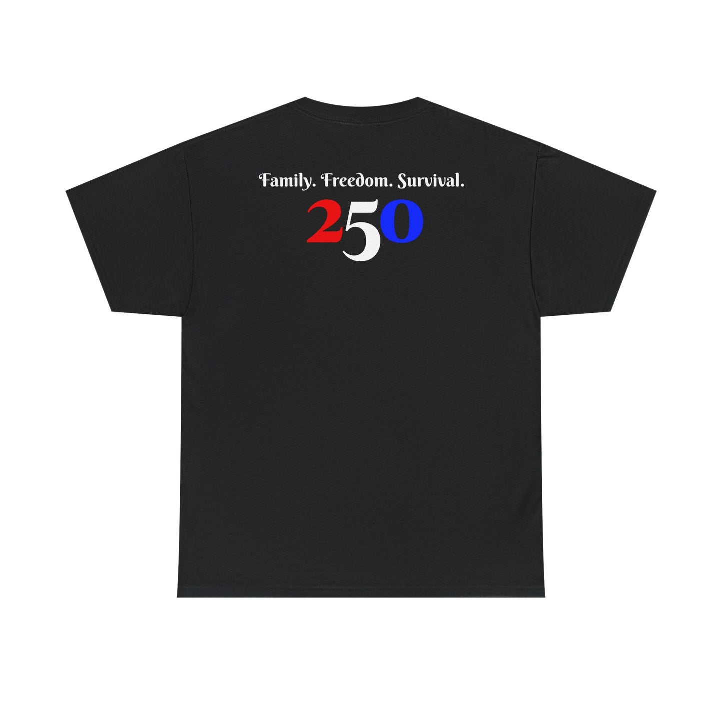 "America Needs Survivors" Patriotic 250 Survival Tee