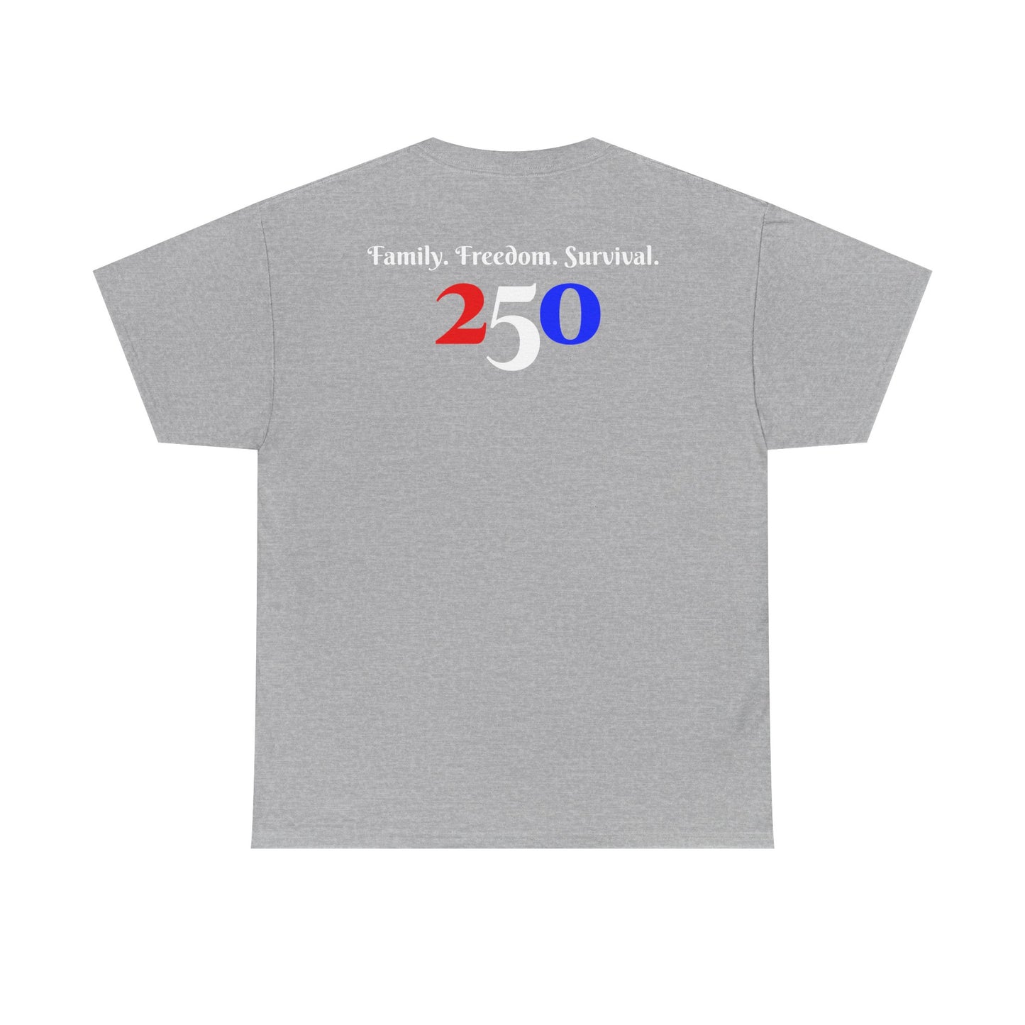 "America Needs Survivors" Patriotic 250 Survival Tee